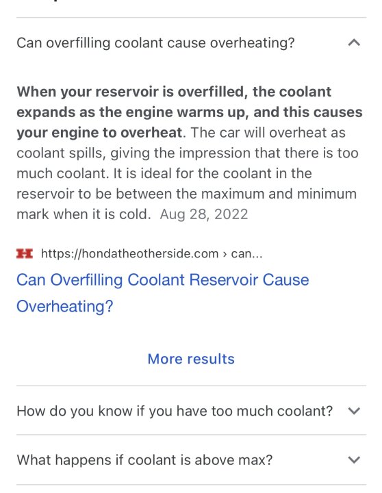 The clever mechanic put too much coolant in my car and it caused some