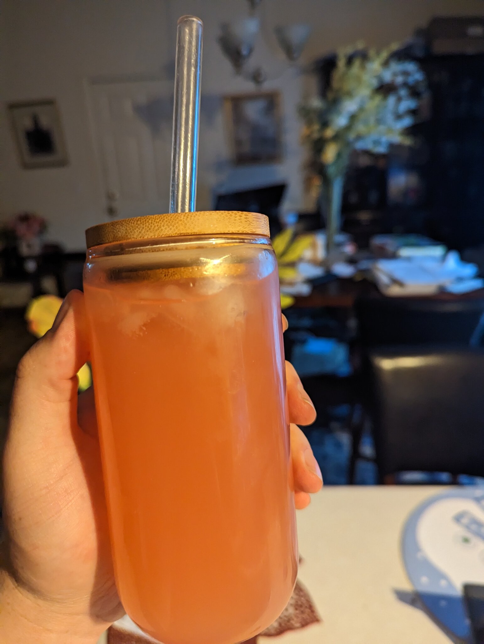 Ready for a drink? Vodka mix with Strawberry Juice and Squirt Soda