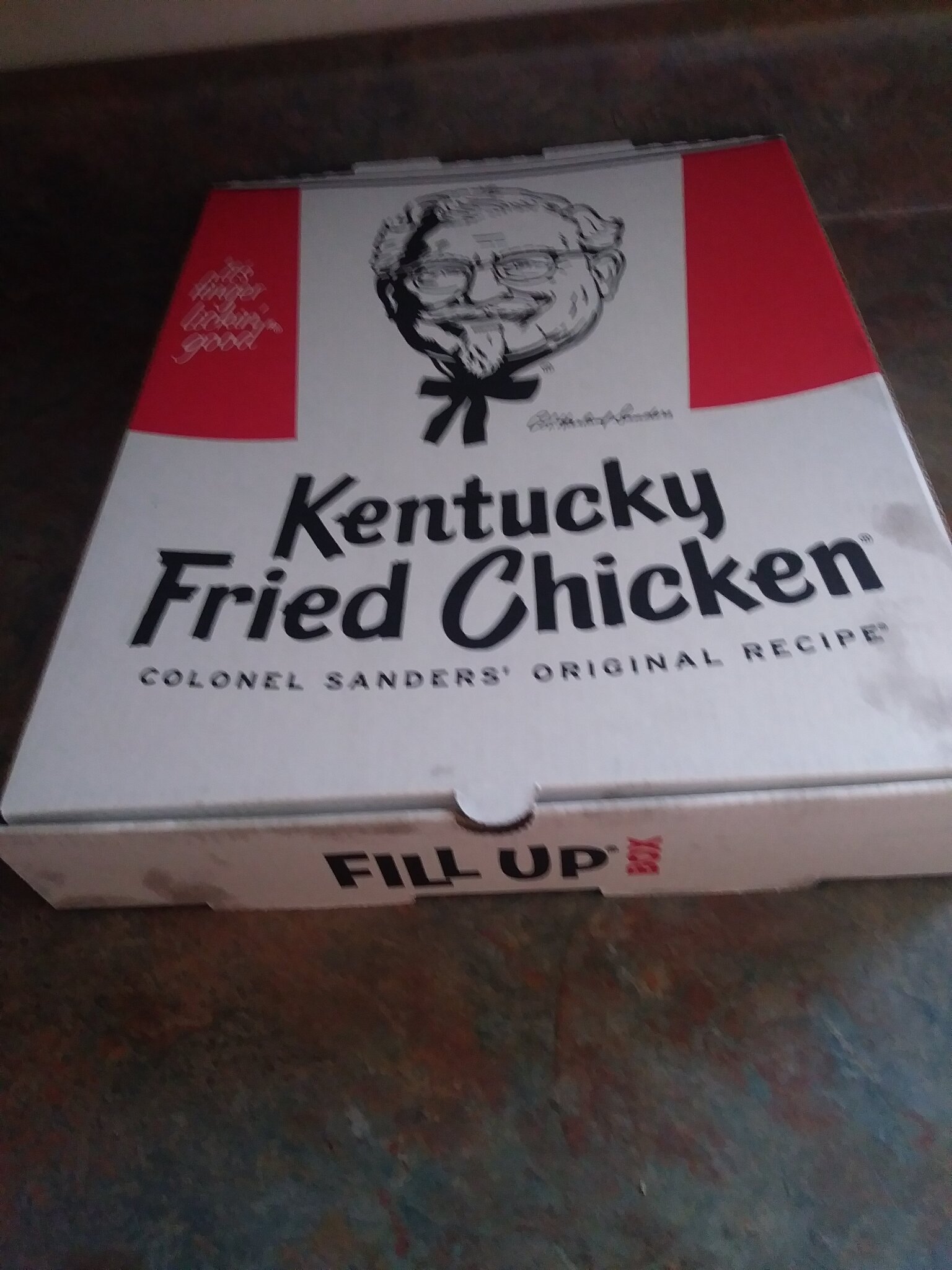 Yall ever had this kfc fill up box my mom went and got us this kfc