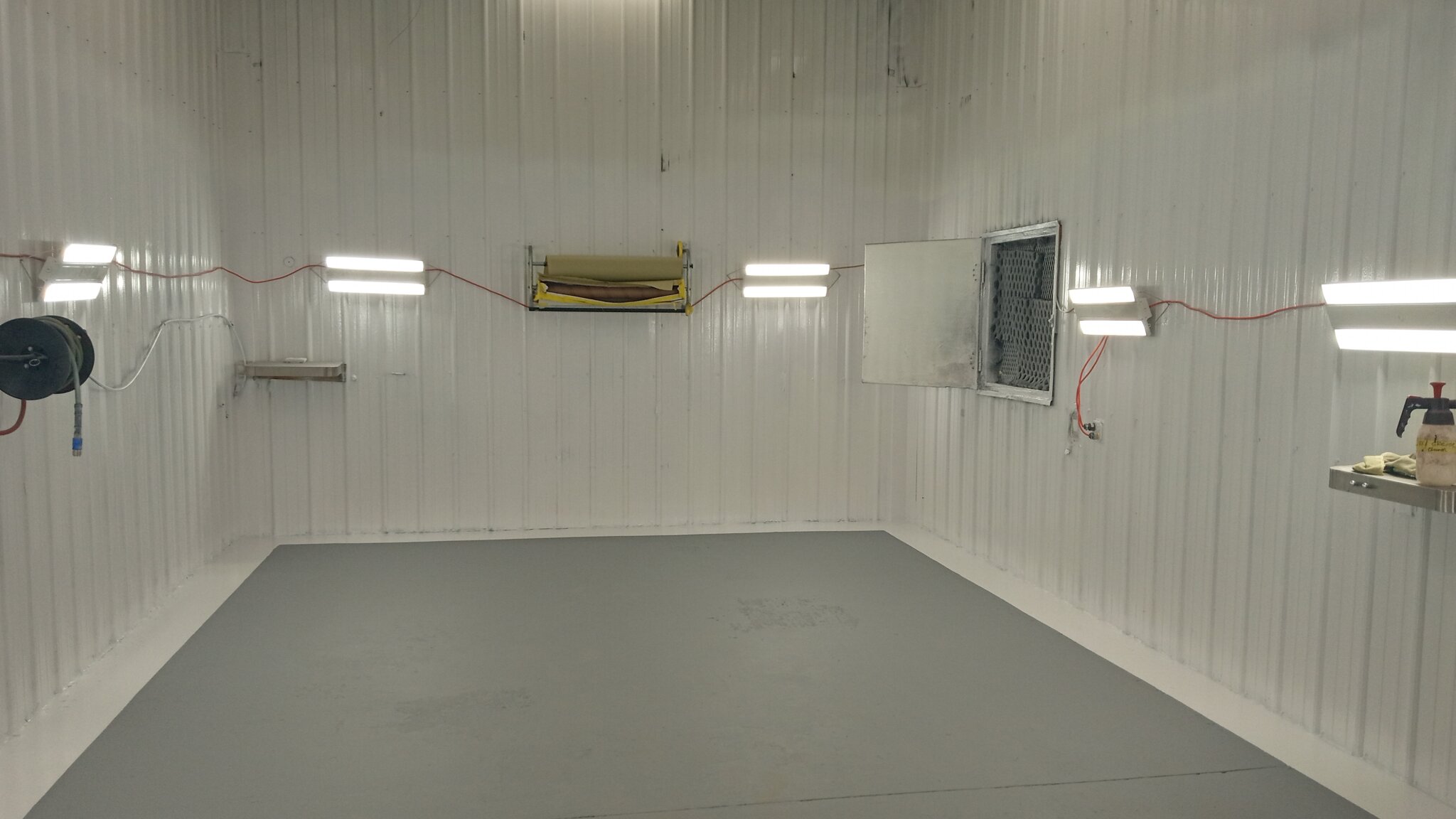 We all painted the paint booth Work