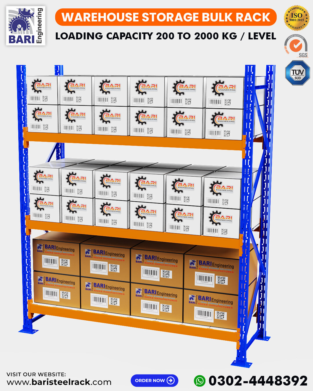 Warehouse Rack Bulk Rack Storage Rack Industry Store Rack Steel
