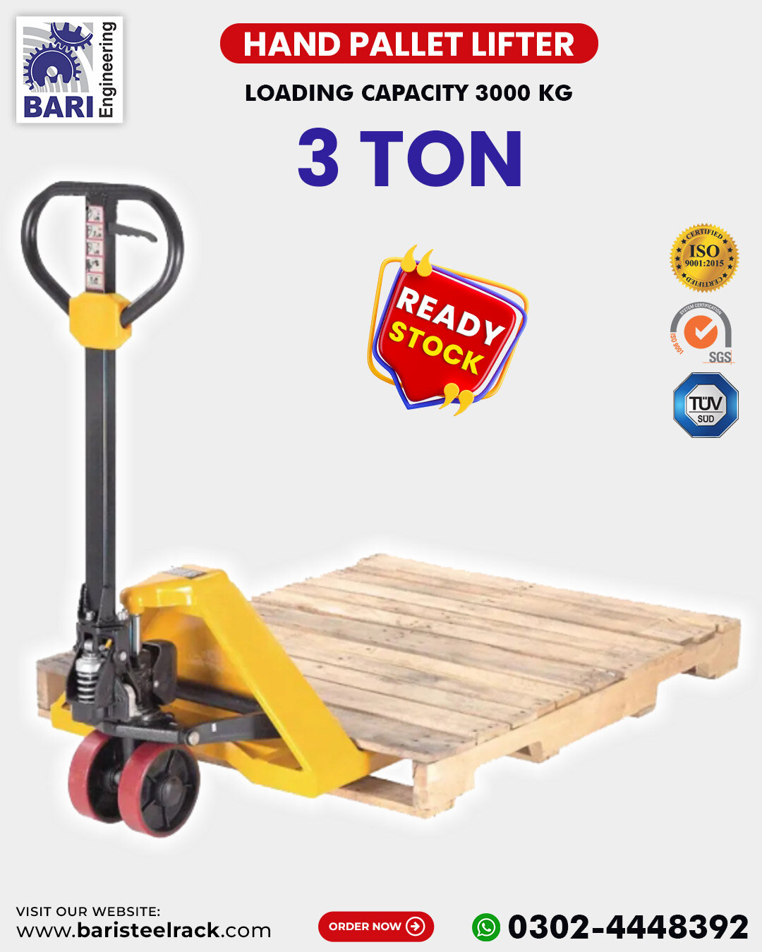 Industrial Hand Pallet Lifter An industrial hand pallet lifter, also