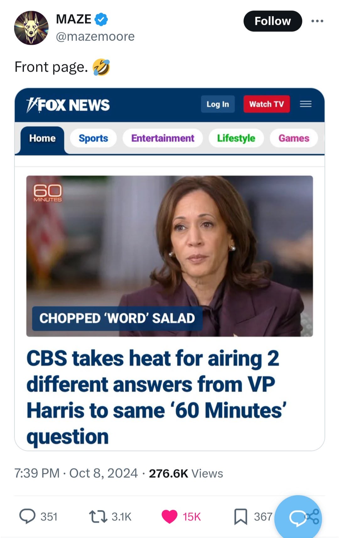 How Bad Was The 60 Minutes Interview For Klamaka? While CBS caught a